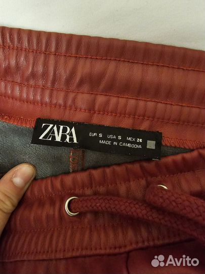 Кожанные джоггеры zara