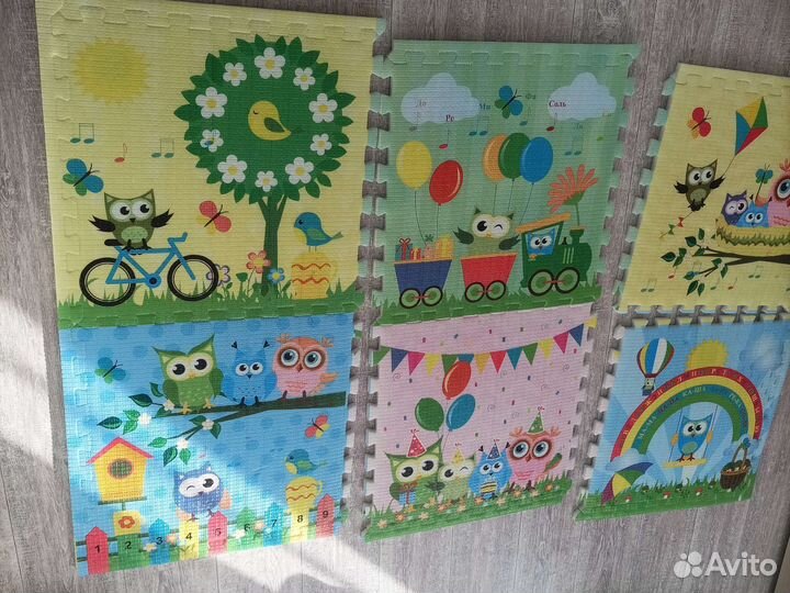 Детский коврик для ползания пазл