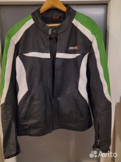 Кожаная,ездовая куртка с защитой. размер xl