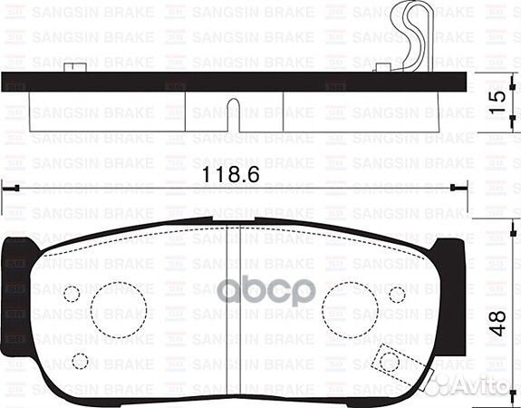 Колодки тормозные задние sangsin brake SP1178