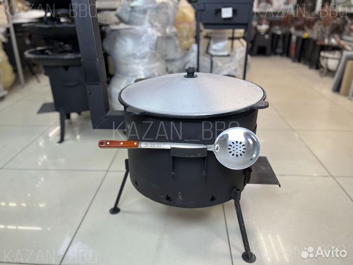 Печь с трубой и казан 22 л