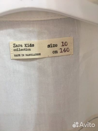 Рубашка zara для девочки