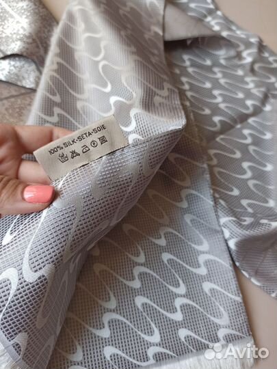 Мужской брендовый шарф шёлк