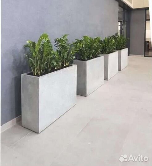 Кашпо бетонные для цветов