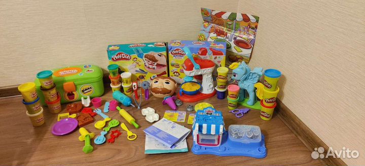 Play Doh(плей до) +пластилин 19 банок