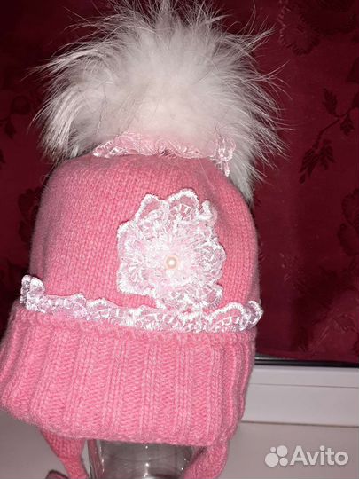 Шапка зимняя для девочки 50 52
