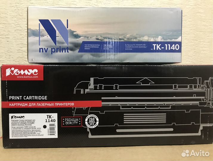 Картридж Комус TK-1140 и NV Print для Kyocera нов