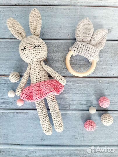 Заяц игрушка + грызунок