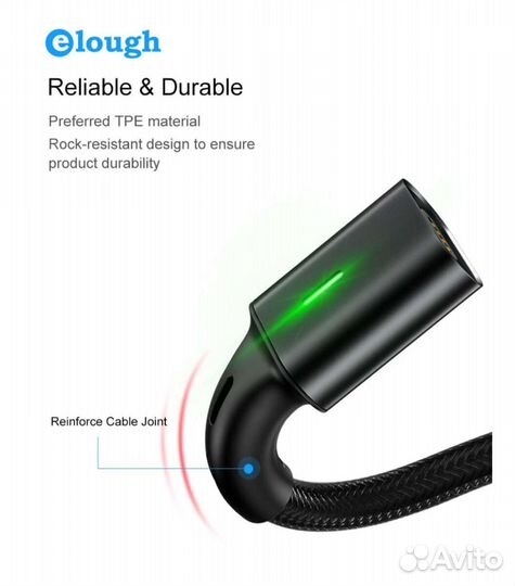 Магнитные кабели Elough, Type C, 3А