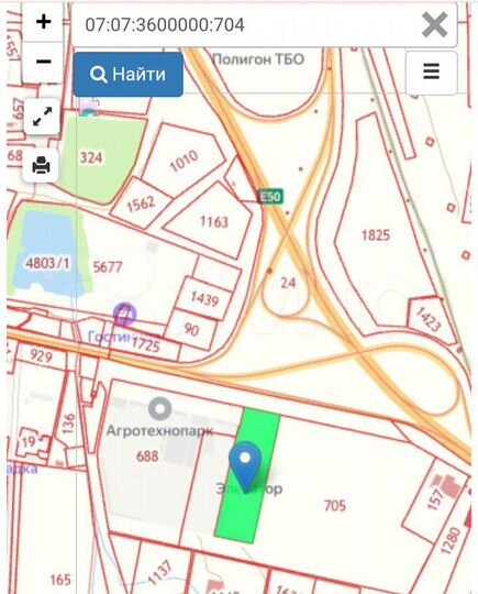 Участок 3,44 га (промназначения)