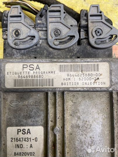 Эбу двигателя Peugeot 206 2E/K KFW(TU3JP) 2002