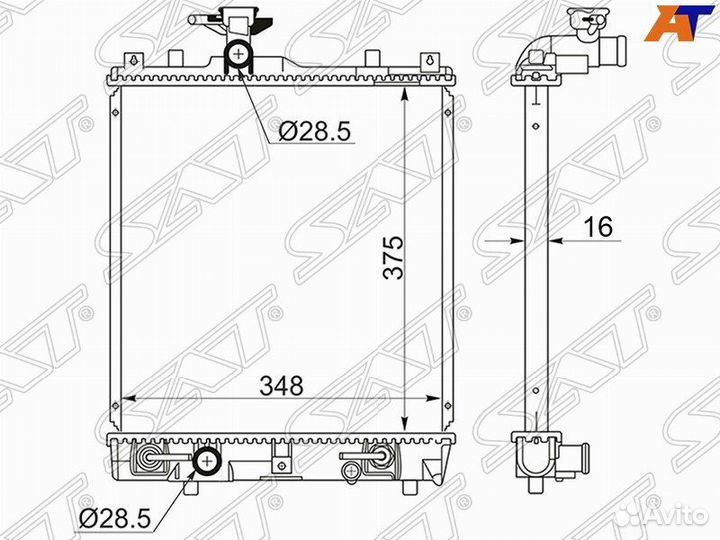 Радиатор охлаждения Suzuki Wagon R
