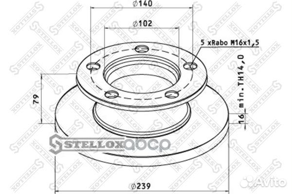 85-00761-SX диск тормозной переднийMB 100 all