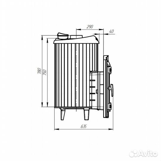 Печь Для Бани Атмосфера L+ ктт ламели «Жадеит» наб