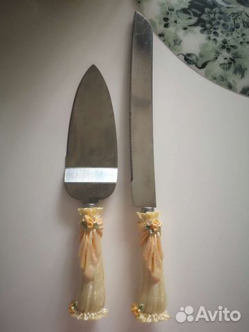 Нож и лопатка для торта, свадебные