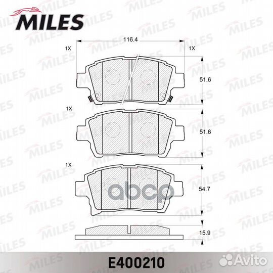 Колодки тормозные toyota corolla/prius/yaris 1