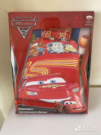 Кпб 1,5 спальный детский «Тачки»