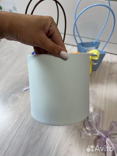 Упаковка для декора, коробка для цветов, крафт