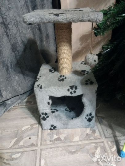 Когтеточка домик для кошки бу