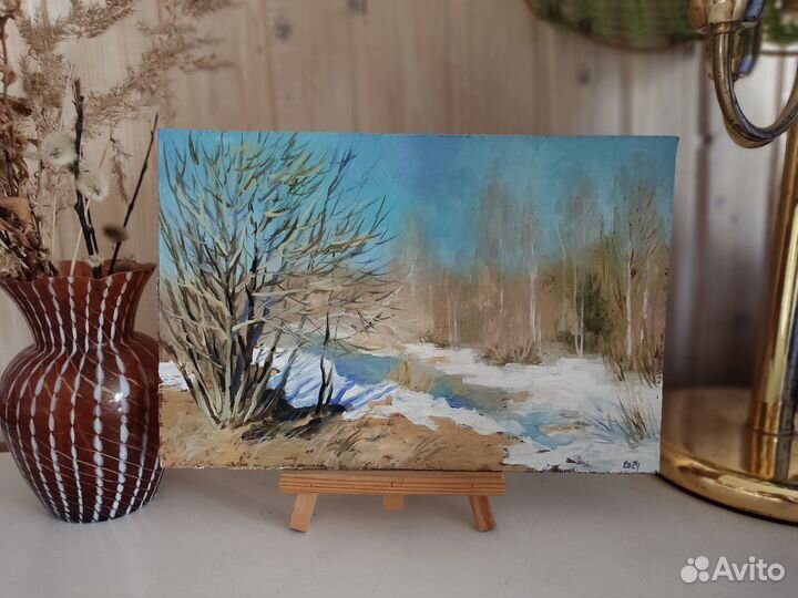 Этюд Весна последний снег