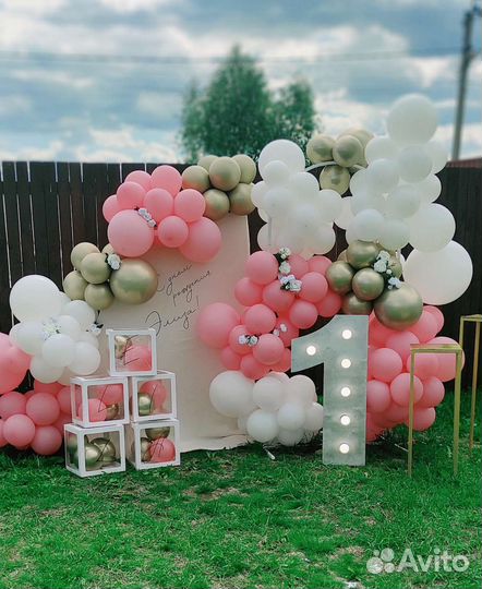 Фотозона из пайеток Цифры на день рождения