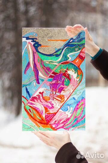 Витраж,худ.роспись стёкол,светильники,мастер-класс