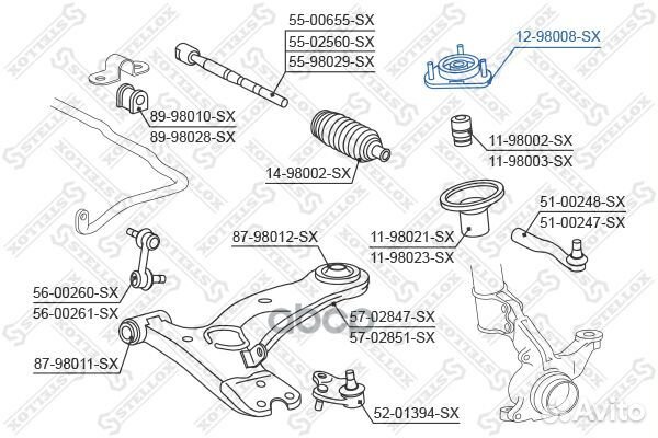 Опора амортизатора переднего Toyota Carina all