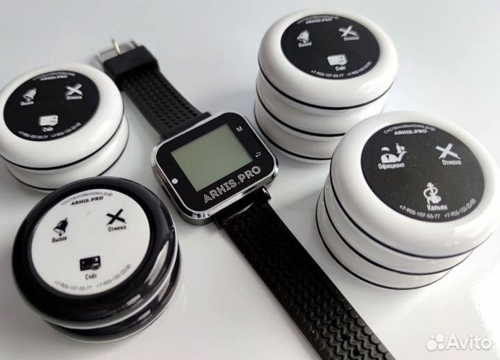 Кнопка вызова персонала, официанта, часы-пейджер