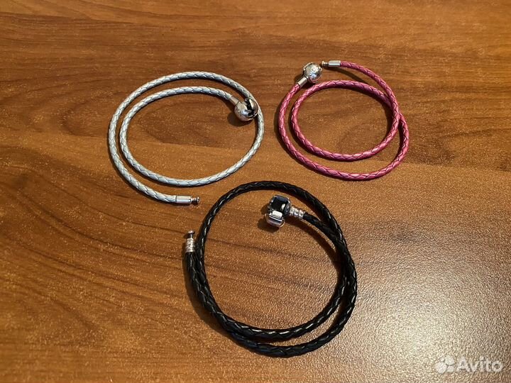 Кожаный браслет пандора