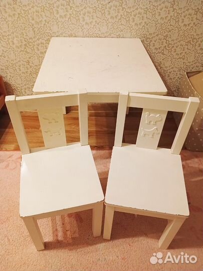 Детский стол и стулья криттер IKEA