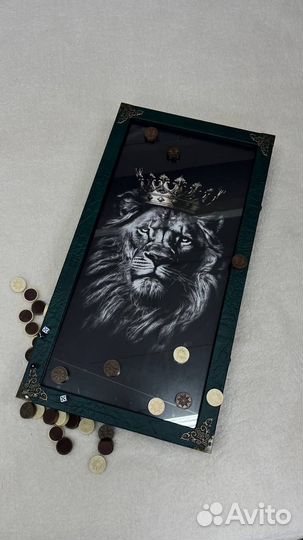 Нарды ручной работы со стеклом 