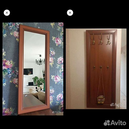 Зеркало, вешалка дерево