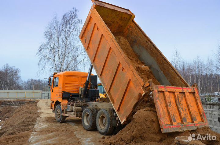 Песок, отсев, крошка, щебень, гравий, земля, черно