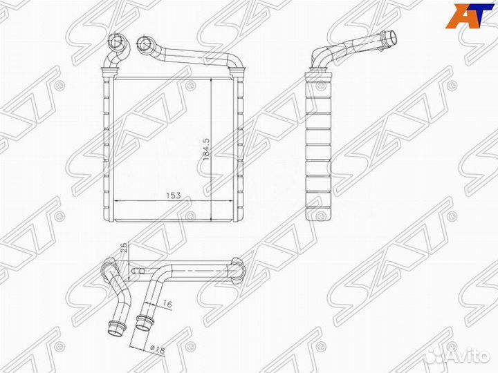 Радиатор отопителя для Volkswagen Golf 6 2008-2012 469586