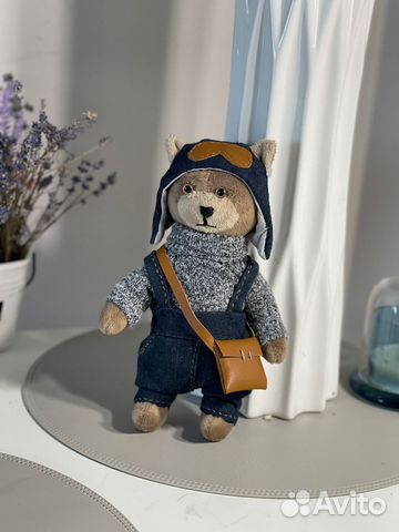 Мишка пилот ручная работа тедди