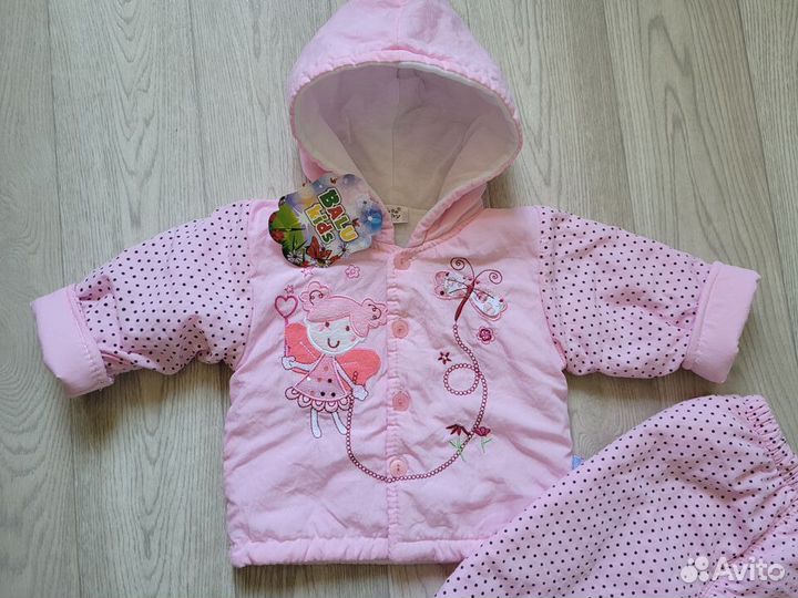 Демисезонный комплект на девочку р.68-74новый
