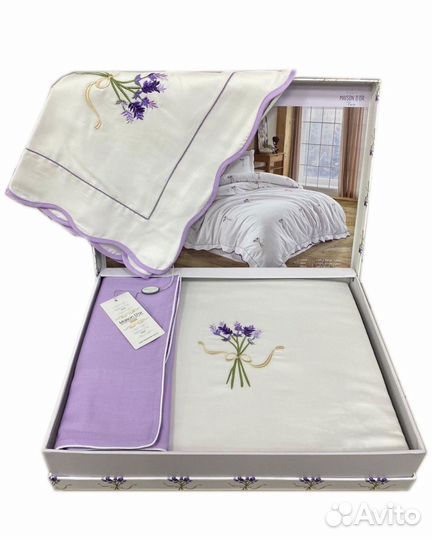 Постельное белье сатин masion DOR lavender евро