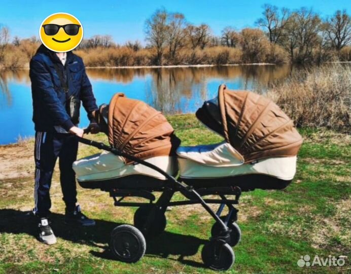 Коляска zippy для двойни 3в1