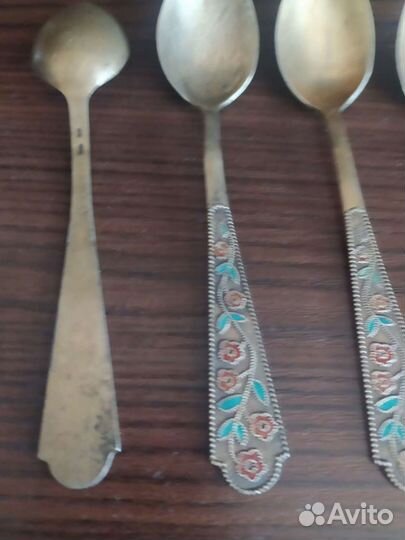 Чайные ложки серебро 875