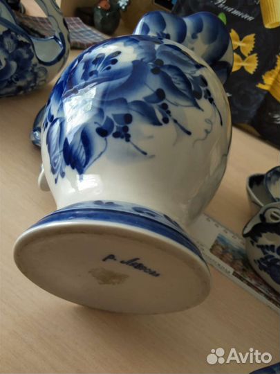 Гжельский набор посуды