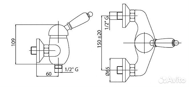 Cezares vintage-DM-02-Sw Смеситель для