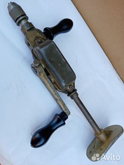 Дрель старинная ручная механическая Ретро СССР