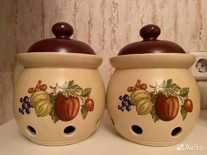 Банки для сыпучих продуктов керамика и чеснока