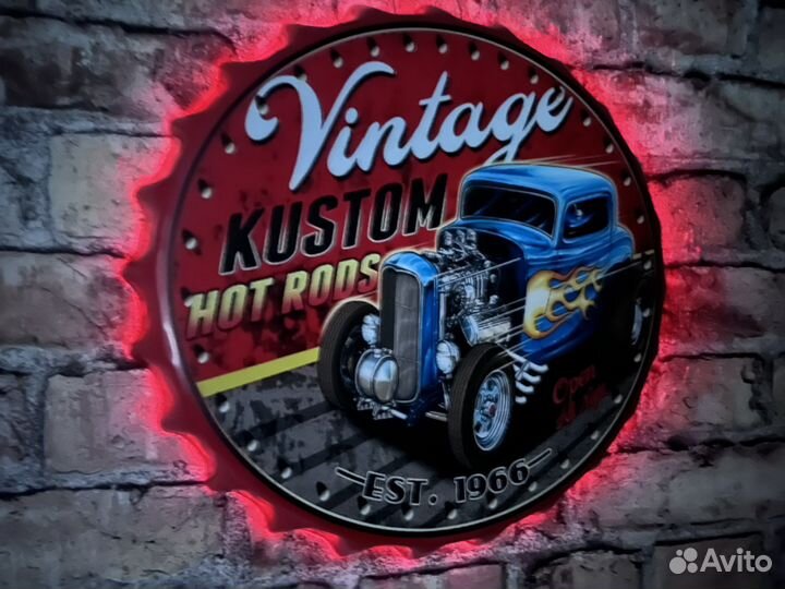 Декор на стену Vintage Hod Rods