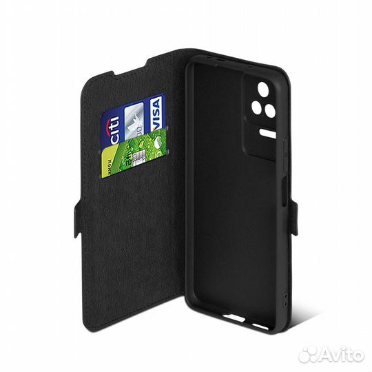 Чехол с флипом для Poco F4 (5G) DF (black)