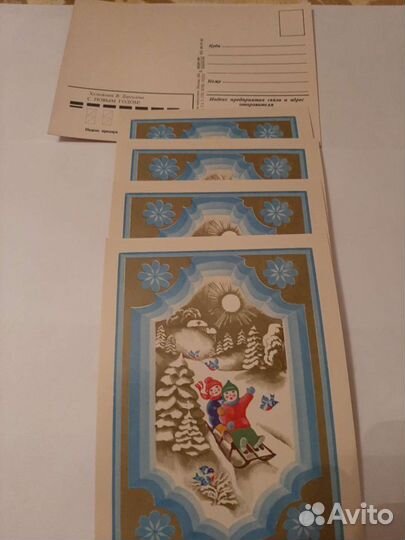 Новогодние открытки СССР, 25 шт