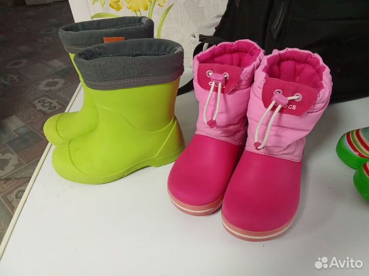 Детские резиновые сапоги