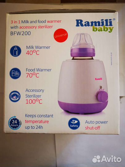 Подогреватель бутылочек ramili baby bottle BFW200