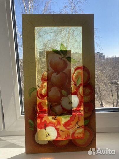 Панно витражное «Яблоки»