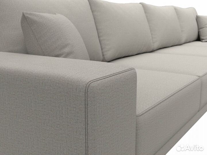 Диван прямой Льюес Лонг, рогожка, амур бежевый